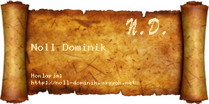 Noll Dominik névjegykártya